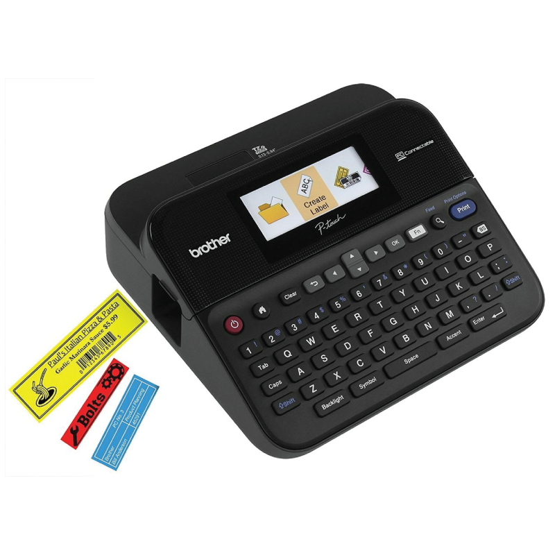Brother PT-D600VP Label Printer for work with full-colour LCD screen and PC connectable